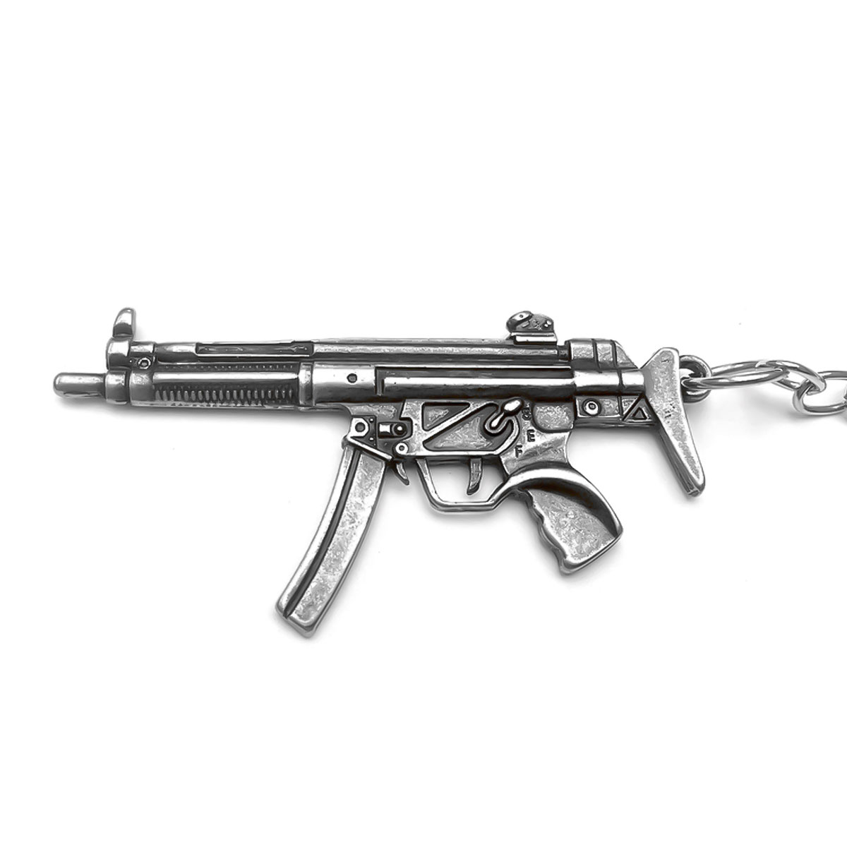Chaveiro Envelhecido Modelo MP5 em Metal Taitus