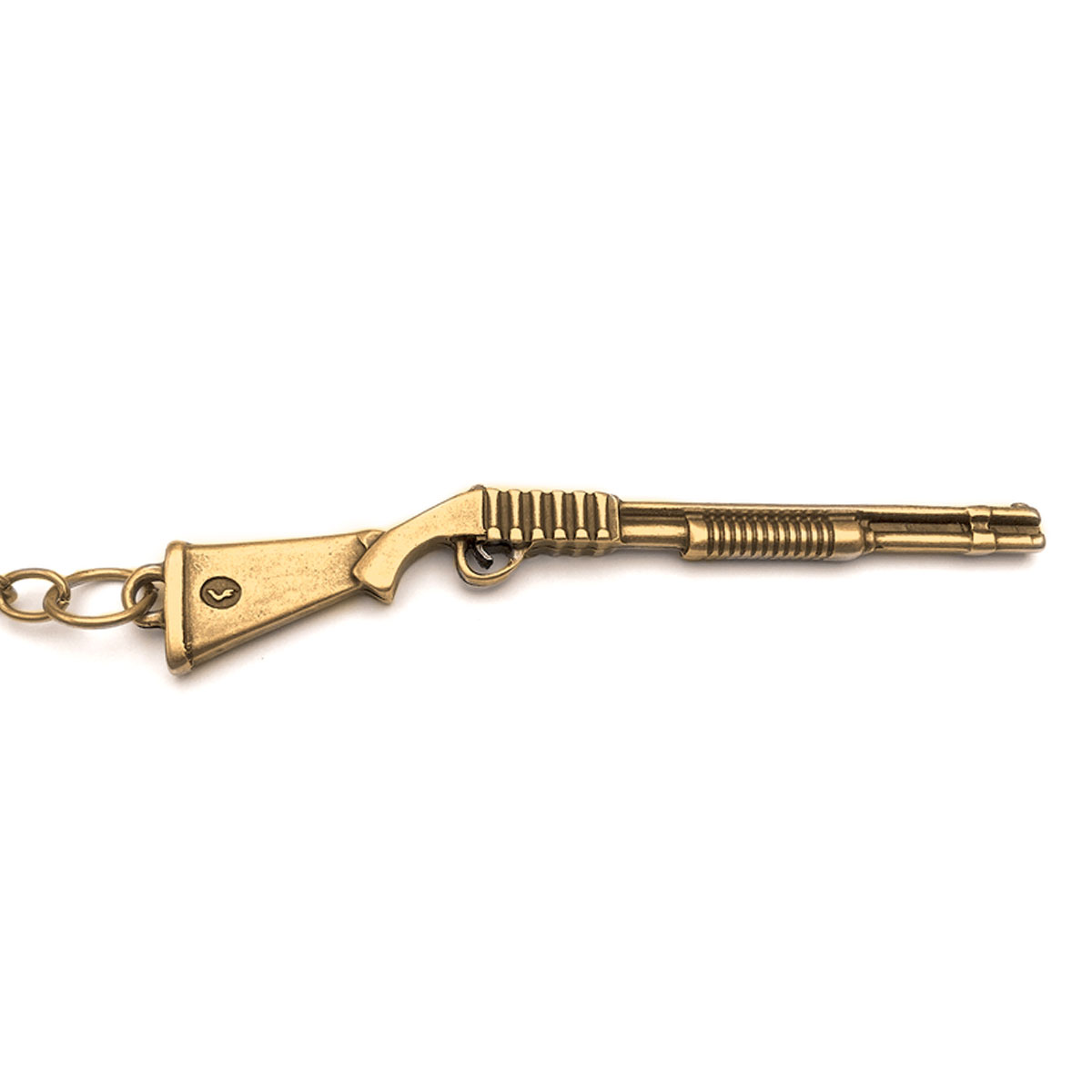 Chaveiro Escopeta Dourado Envelhecido em Metal Taitus