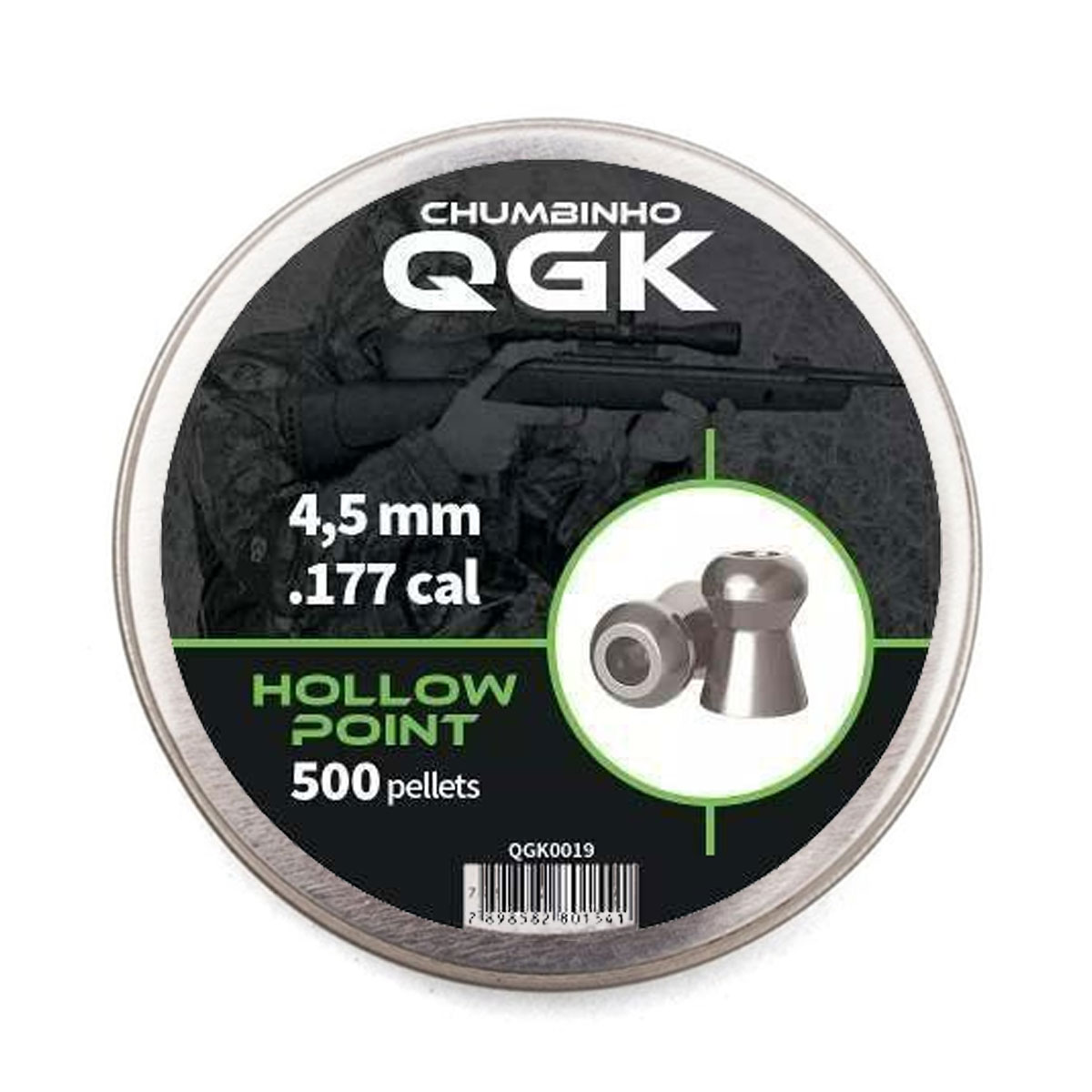Chumbinho QGK Hollow Point QGK0019 500 Unidades - 4,5mm