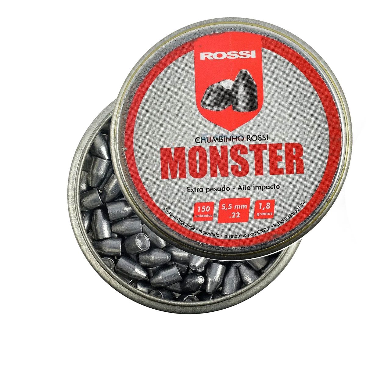 Chumbinho Rossi Monster 5,5mm 150 unidades