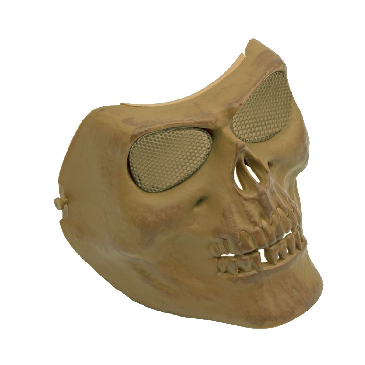 Mascara de Proteção SRC Caveira Malha metalica Tan