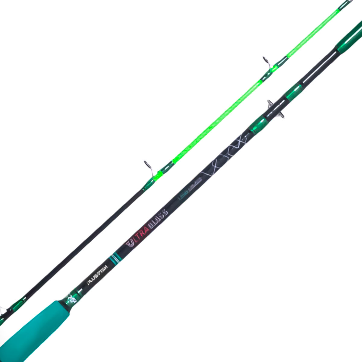 Vara Plusfish UltraGlass para Carretilha 1,83m 12-25lb 50-100g Ação Média Preto/Verde