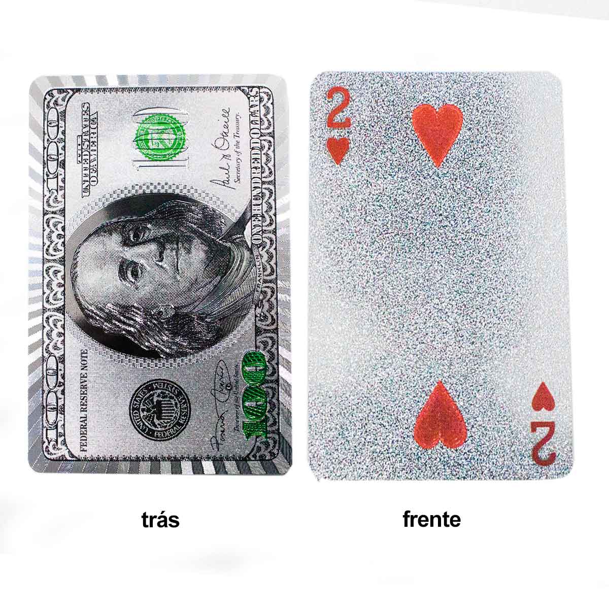 Baralho Poker Truco Dolar Cartas Jogos Ouro ou Prata