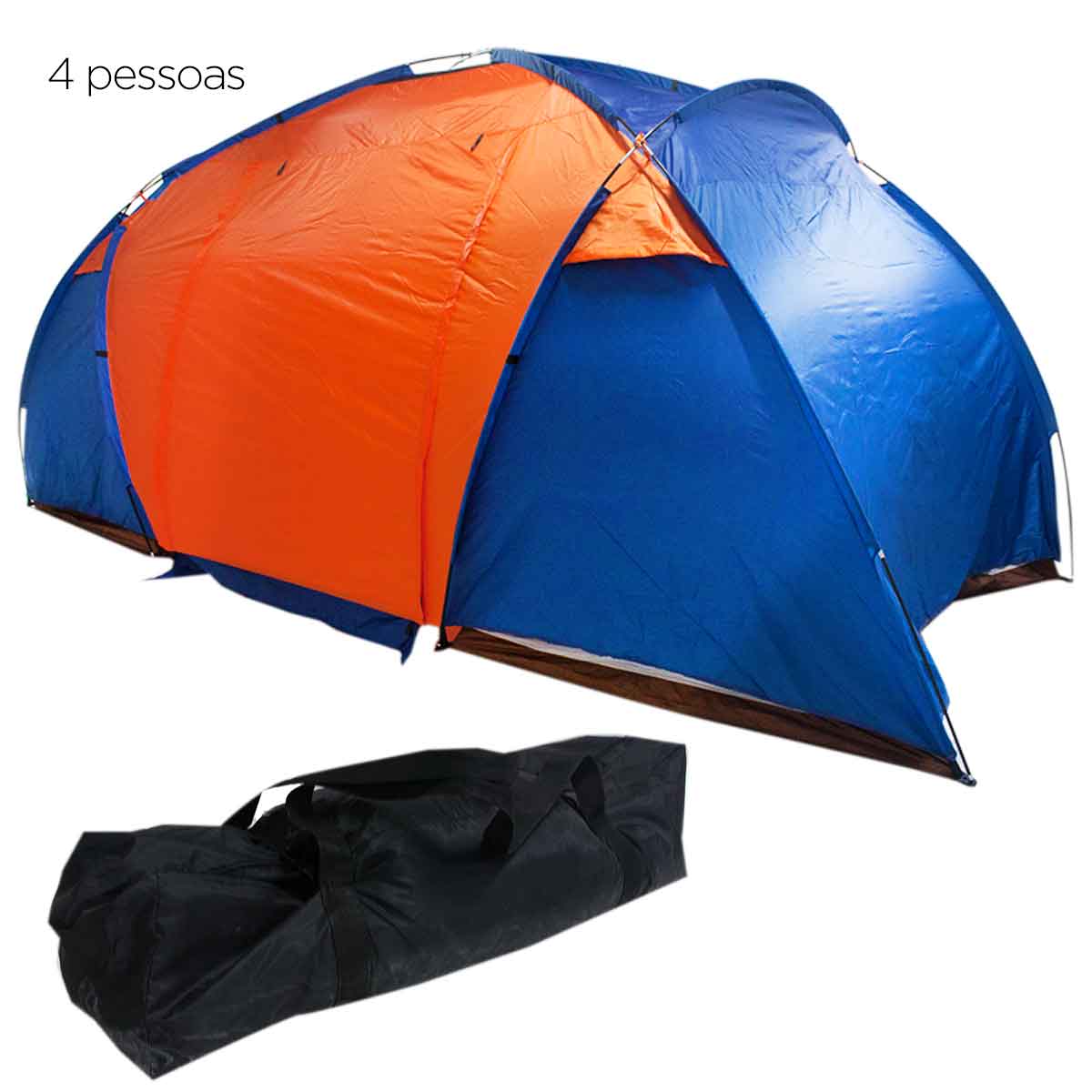 Barraca Camping 4 Pessoas Iglu Tenda Bolsa Acampamento 4,5m