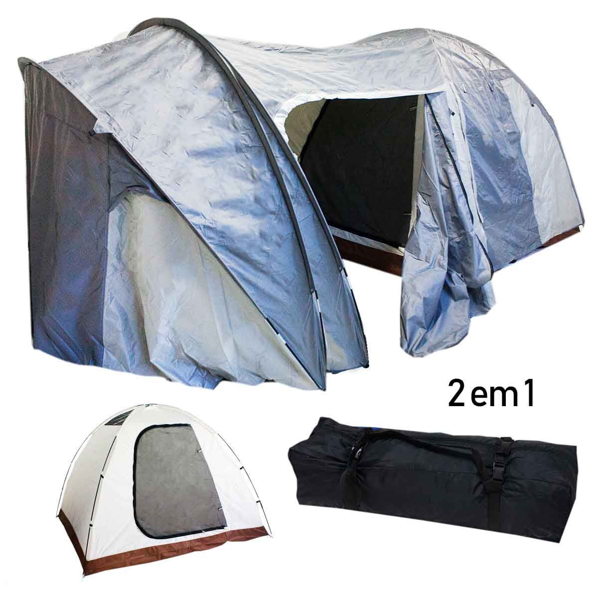 Barraca Camping 6 Pessoas Iglu Tenda Bolsa Acampamento 240cm