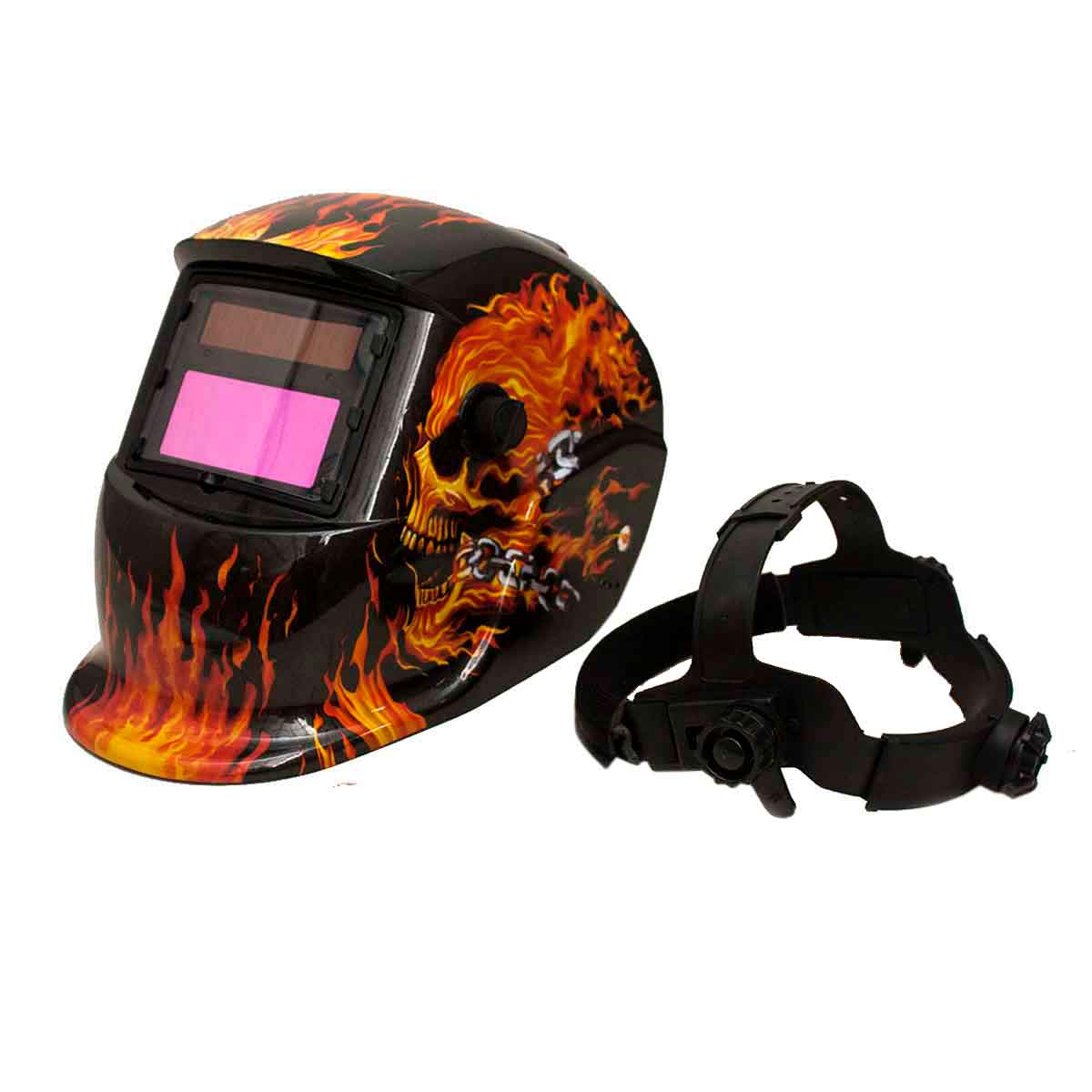 Máscara Solda Eletrônica Automático Escurecimento Fogo
