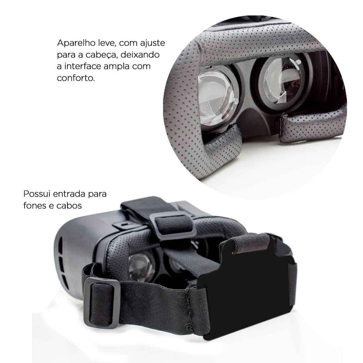 Óculos 3d Vr Box Com Controle Realidade Virtual Android Ios