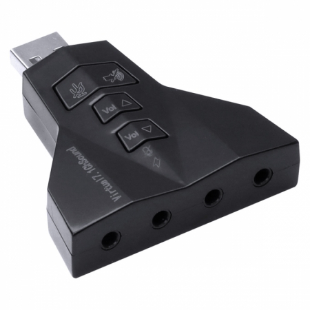 Adaptador Placa de Som USB 4 Portas P2 - Compativel com PS3 - A4PUSBM