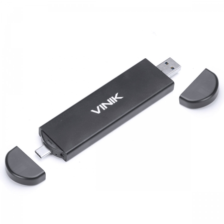 Case para SSD M.2 com Conexão Dupla USB a e USB Tipo C / TYPE C Aluminio - CSM2-USBAC