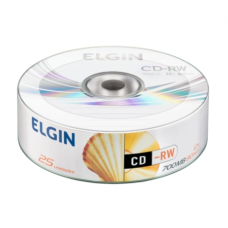 Elgin Midia CD-RW 700MB / 80 MIN / 12X BULK 25