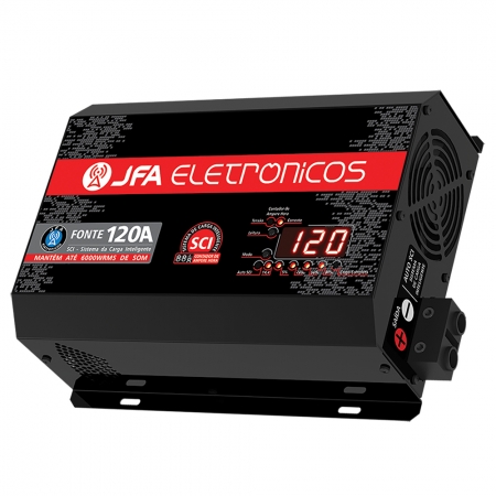 Fonte Carregador de Bateria JFA 120A Bivolt Automatico Display