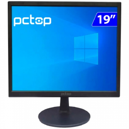 Monitor PCTOP MLP190 19P LED 60HZ HDMI VGA - MLP190HDMI43 Preto Bivolt
