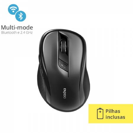 Mouse sem Fio 1600DPI Bluetooth RA013 Preto