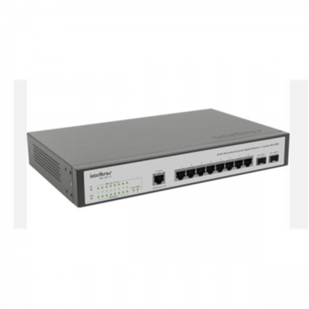Switch Intelbras 08 PTS Gigabit +2 Mini - GBIC SG1002MR - 4760007