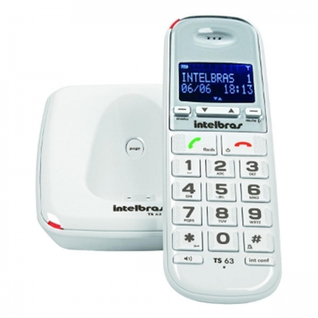 Telefone Intelbras sem Fio TS 63V - Branco - 4000082