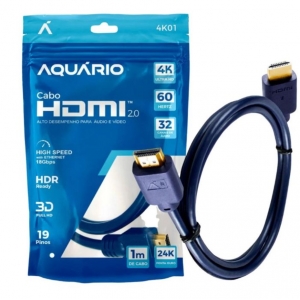 Cabo HDMI 2.0 4K 3D 19PINOS 1METRO