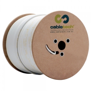 Cabo Coaxial Cabletech STD-40+TP3 Branco Bobina 305 Metros 801214000P01CB22