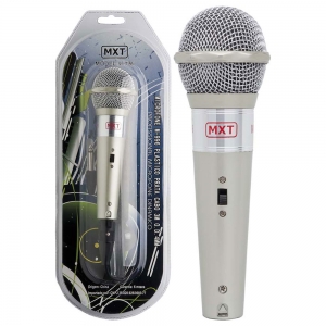 Microfone MXT M-996 Plastico Prata com Fio 3 Metros 541023