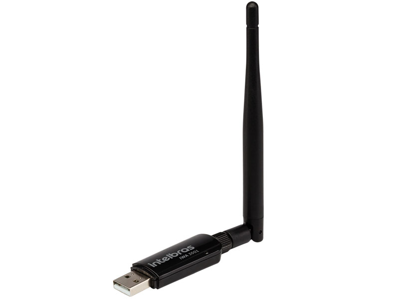 Adaptador Wireless USB Intelbras INET 4710016 IWA3001 de ALTO Ganho 300MBPS com Antena Removivel