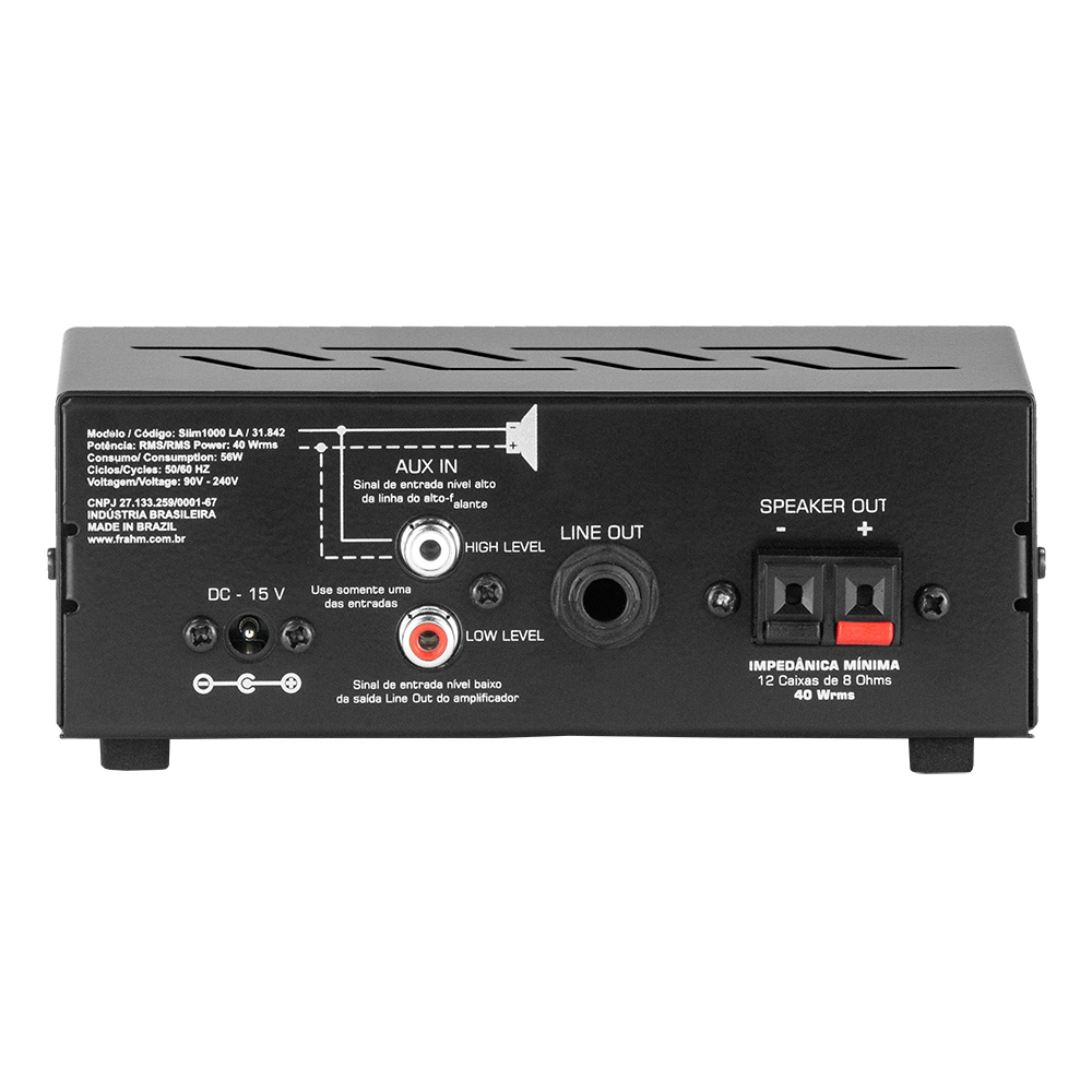 Amplificador FRAHM SLIM G2 1000LA Receiver 40W RMS ATE 12 CX