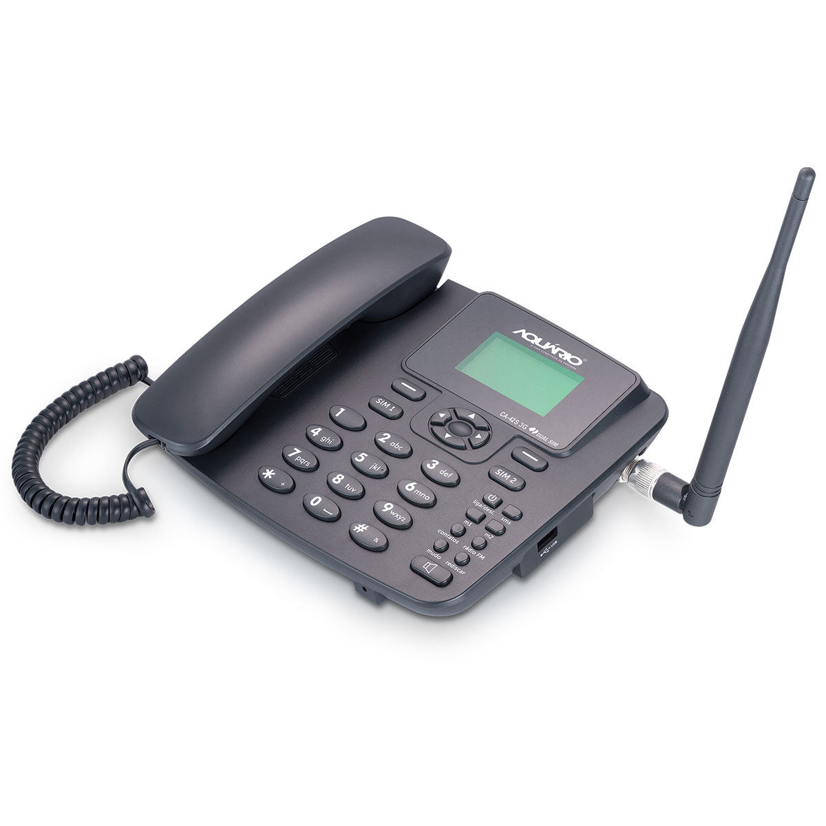 Telefone Celular Rural Fixo de Mesa 3G Pentaband 850, 900 ,1800, 1900 e 2100MHZ Dual CHIP CA-42S3G