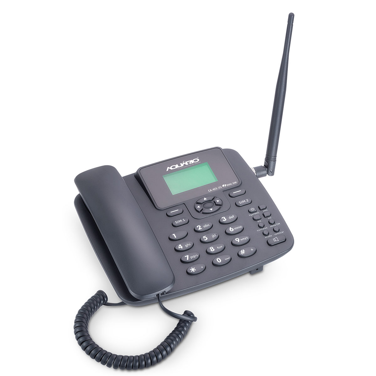 Telefone Celular Rural Fixo de Mesa 3G Pentaband 850, 900 ,1800, 1900 e 2100MHZ Dual CHIP CA-42S3G