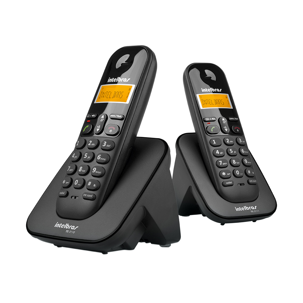 Telefone sem Fio Intelbras TS3112 Digital com Ramal Adicional Preto