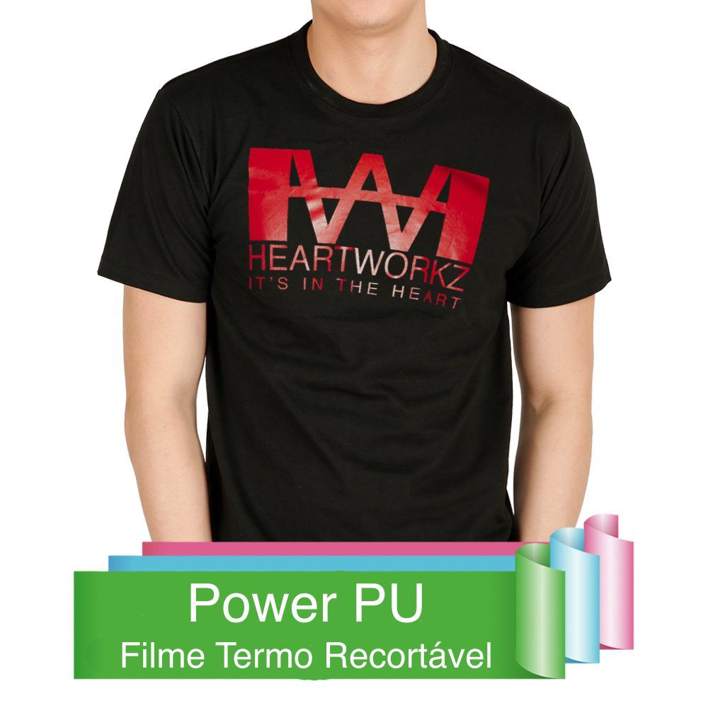 Power PU - Termocolante Recortável - Vermelho - 30 cm