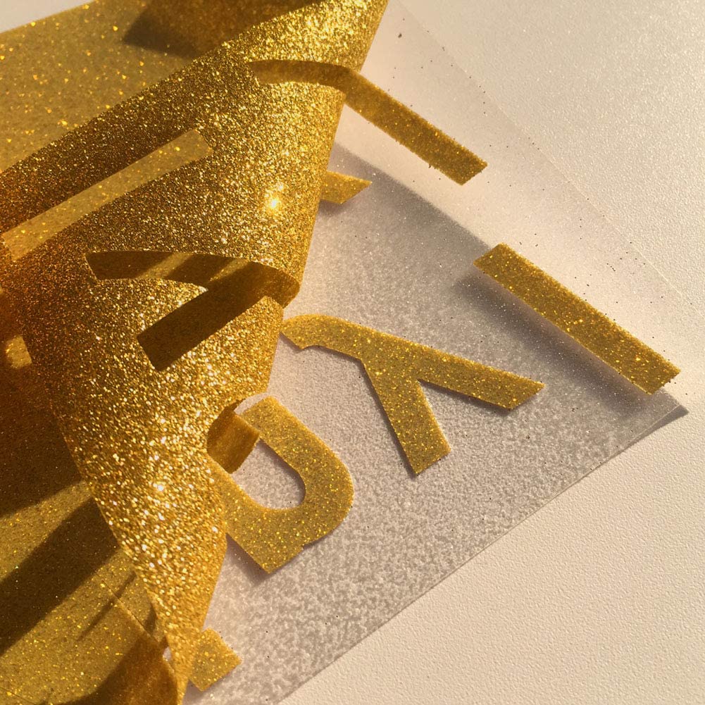 Power PU Glitter - Termocolante Glitter Ouro - 24 cm