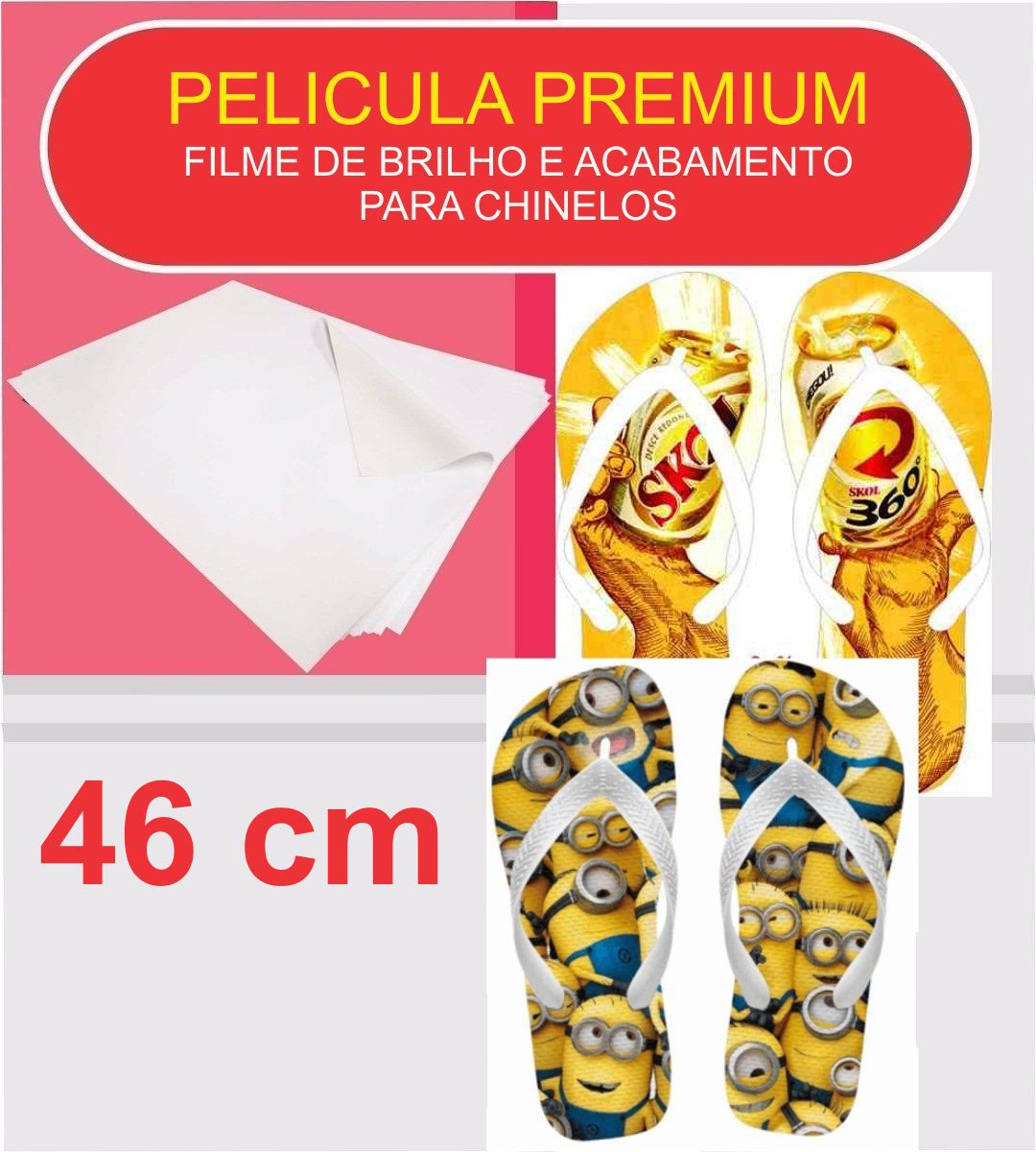 Sublitex Tecido Chinelo + Pelicula Premium 10mts X 46cm Cada