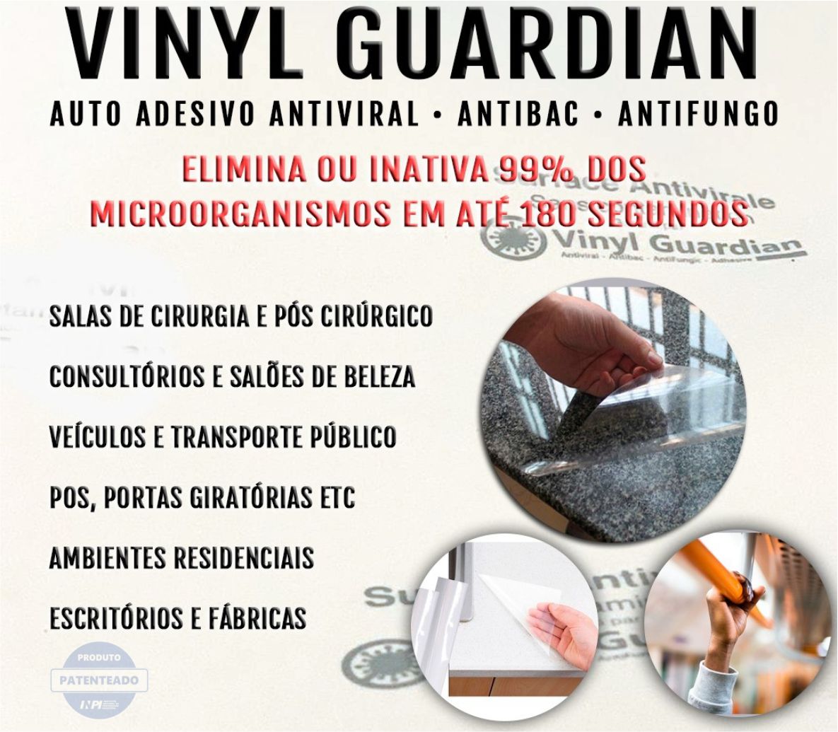 Vinil Guardian Adesivo Antiviral - Rolo 50 mts x 5 cm