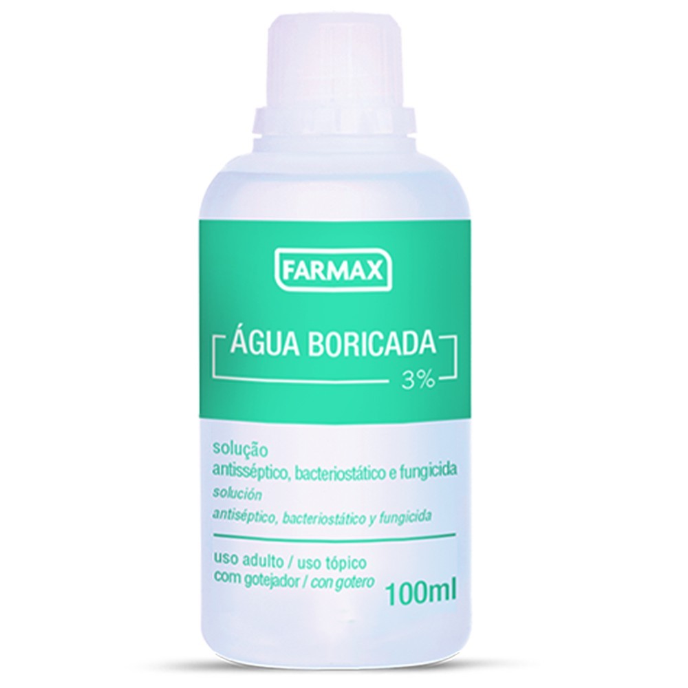 Água Boricada Farmax - 100 ml