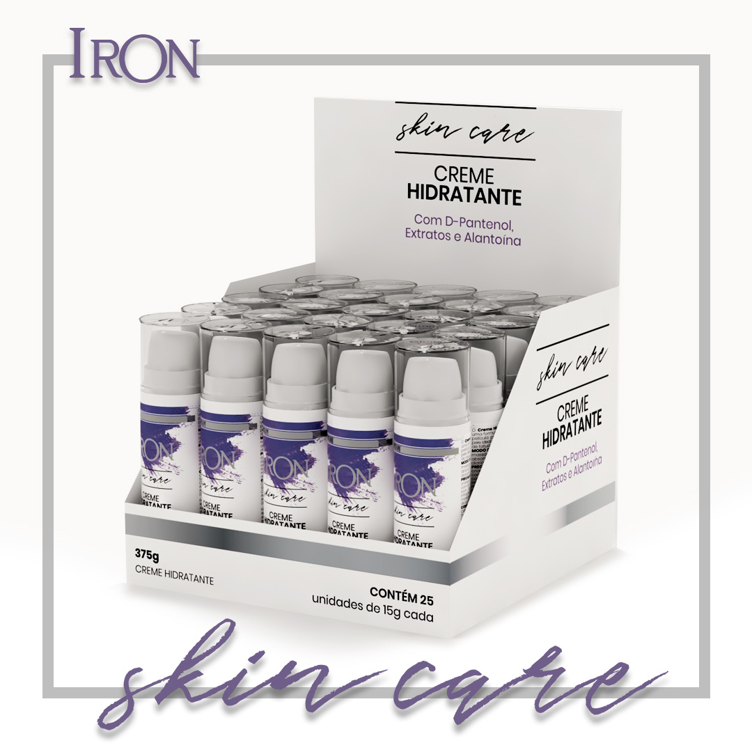 Kit Creme Hidratante Iron Linha Skin Care c/ 25