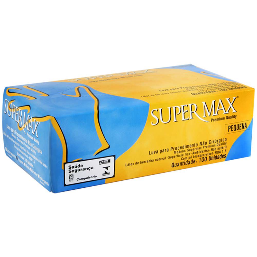 Luva Latex Supermax com Pó c/ 100