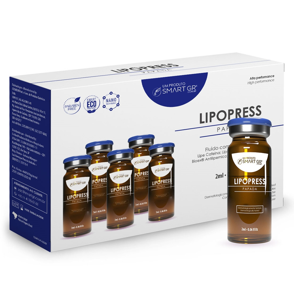 Smart Lipopress Papada 2ml - 5 Frascos