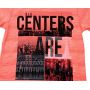 Camiseta 'Big Centers are Real trust me' Laranja Cintilante Brandili Mundi - Foto 1