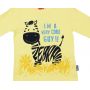 Camiseta Manga Longa Amarela Zebra Feliz Kyly - Foto 1