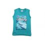 Camiseta Regata Azul Surfing Tubarão Brandili