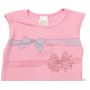Conjunto Camiseta Rosa Regata com Estampa de Lacinho + Short Saia Florido Pulla Bulla - Foto 1