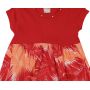 Vestido Vermelho / Laranja com Folhas de Coqueiro Brandili - Foto 2