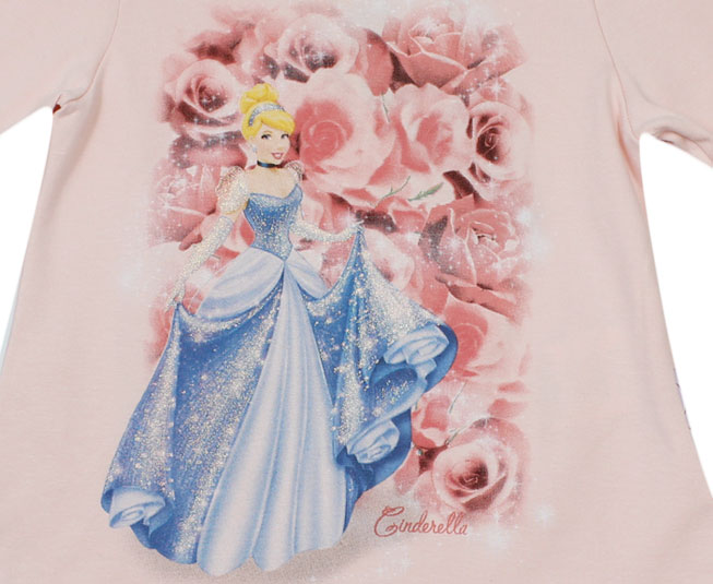 Camiseta Manga Longa Princesa Cinderela Disney - Foto 1