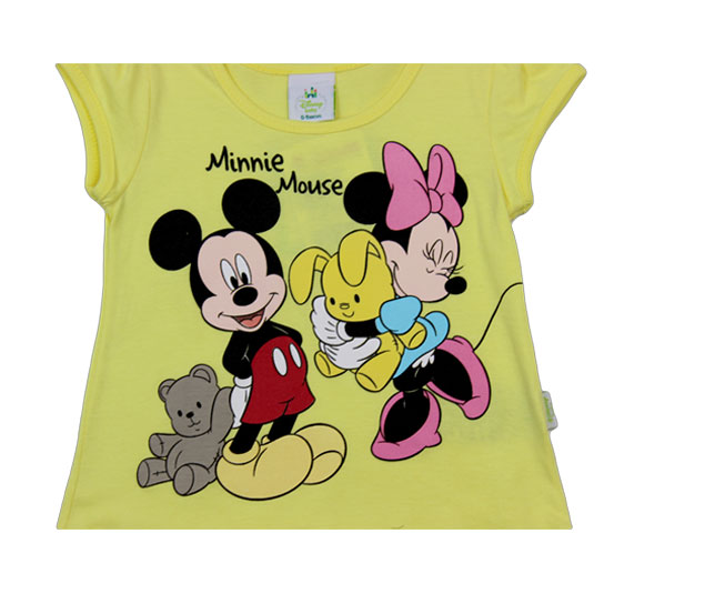Camiseta Mickey e Minnie Mouse Disney Baby Brandili