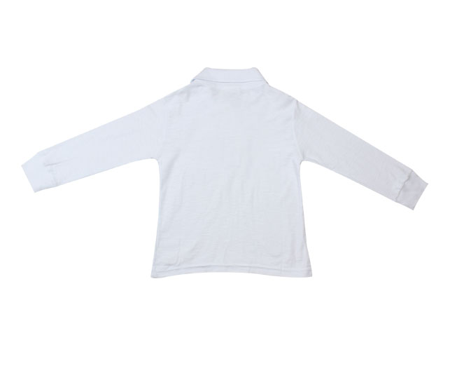 Camiseta Polo Manga Longa Branca - Foto 1