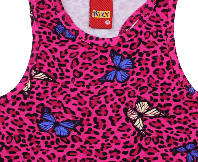 Camiseta Regata Infantil Feminino Borboletas  Kyly - Foto 1