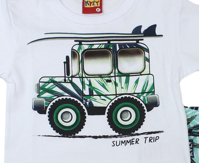 Conjunto Jipe de Praia Camiseta + Short Kyly - Foto 1
