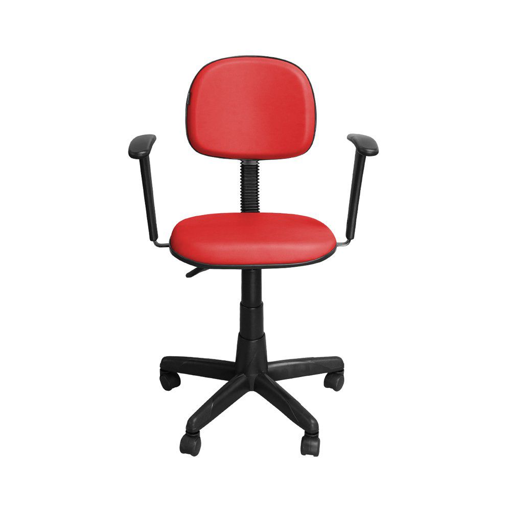 Cadeira para Escritório CS-03 Couro Vermelho - Pethiflex