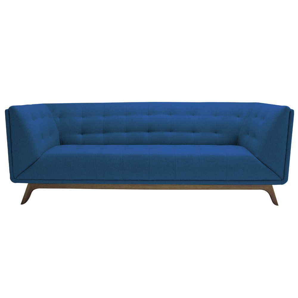 Sofá Temak 210cm Veludo Azul - Gran Belo