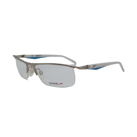 Armação De Óculos Speedo Haste 360 Sp1216 03b Prata Fosco
