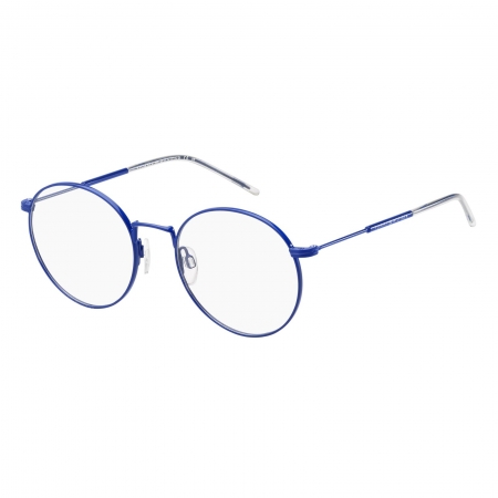 Armação De Óculos Tommy Hilfiger Th1586 Pjp 52 Azul Brilho