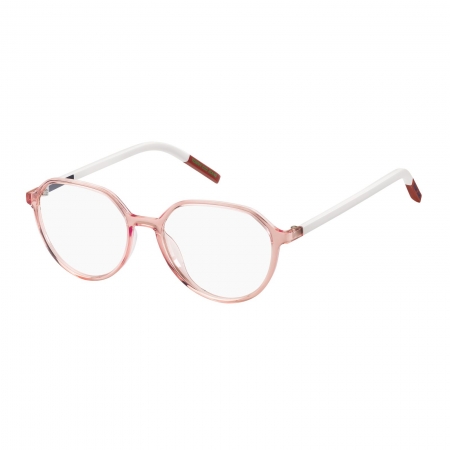 Armação De Óculos Tommy Jeans Tj0011 35j 50 Rosa Translúcido